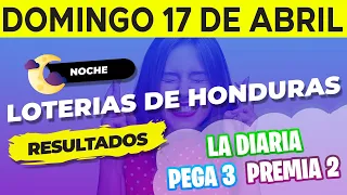 Sorteo 9PM Loto Honduras, La Diaria, Pega 3, Premia 2, Domingo 17 de Abril del 2022 | Ganador 😱🤑💰💵