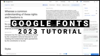 How to Use Google Fonts 2023