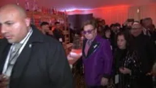 Elton John celebrates Oscar win at annual post-ceremony party