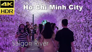 4K HDR | Soak in the Stunning Night Views of Saigon River Ho Chi Minh City  | Vietnam Travel 2023