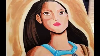 Pocahontas Acrylic Painting