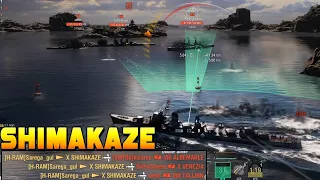 Shimakaze destroyed 3 cruisers in 5 seconds