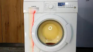 Experiment - Orange Foam  - in a Washing Machine