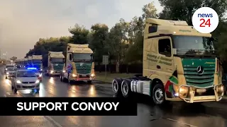 WATCH | Truck convoy: Bomb squad worth of horsepower takes to Gauteng streets in support of the Boks