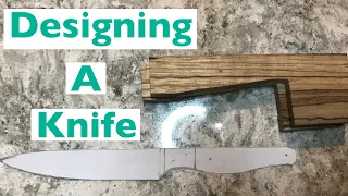 Custom knife making part 1, Designing a knife profile, how to draw a knife