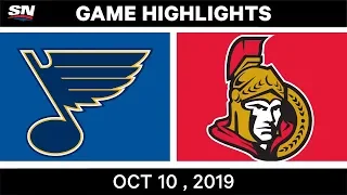 NHL Highlights | Blues vs. Senators - Oct. 10, 2019