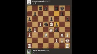 Tigran Petrosian vs Nikola Karaklajic | Belgrade - Yugoslavia, 1954