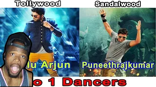 Tollywood And Sandalwood NO 1 Dancers - Allu Arjun And Puneeth Rajkumar (REACTION)