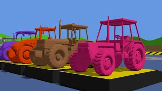 Learn Colors with Tractor & Animation for Kids and Babies - Cartoon children's channel