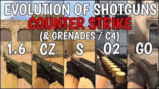 Old Evolution of Shotguns, Grenades and C4 in Counter-Strike Games
