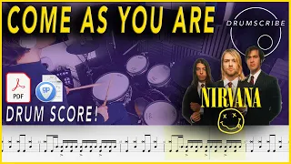 Come As You Are - Nirvana | Drum SCORE Sheet Music Play-Along | DRUMSCRIBE