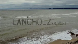 Windsurfen in der Eckernförder Bucht - Langholz am 4. Januar 2021