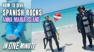 How to shore dive Anna Maria Island, FL | Spanish Rocks Scuba Diving in 60 seconds