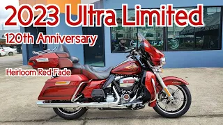 Ultra Limited 2023 120th Anniversary Heirloom Red Fade Walkaround Close up details