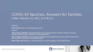 COVID 19 Vaccines: Answers for Families