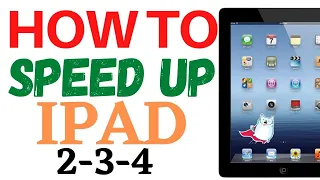 HOW TO SPEED UP YOUR I DEVICE ( IPAD 2-3-4 , IPAD MINI , IPHONE 4/4S) UPTO IOS 11(4K)