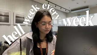 uni vlog: hell weeks in Diliman - studying in cafes, paper, productive days, catching up on lectures