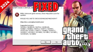 GTA 5 Script Hook V Critical Error Fix ✅ | GTA 5 New Update Script Hook V Error | GTA V Mods Error