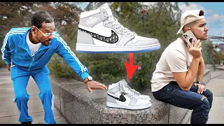 Dropping $10,000 DIOR Air Jordans In Public!