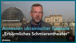 phoenix tagesgespräch mit Michael Roth zu den Scheinreferenden in der Ukraine am 30.09.22