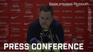 "Everyone's playing for something" | Beale Previews Plymouth | Press Conference