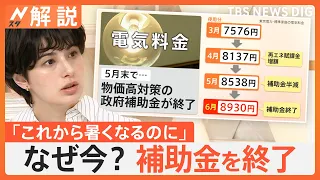 電気料金 6月また値上げ…物価高なのに補助金終了、標準家庭で392円値上がり 過去最高水準に迫る【Nスタ解説】｜TBS NEWS DIG