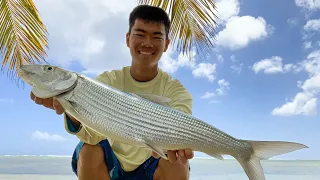 Fishing for HUGE Bonefish on Hawaiian Islands! | Fishing for Bonefish | Fishing for Oio | Hawaii |