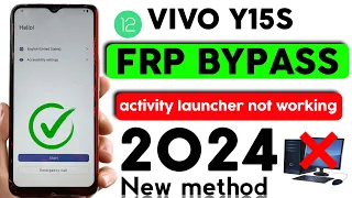 Vivo Y15s Frp Bypass Android 12 New Update 2024| Vivo Y15s (V2125) Google Account Unlock Without PC