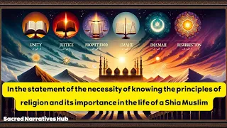 In the statement of the necessity of knowing the principles of religion