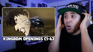 First Time Reacting to Kingdom Openings (1-6) | New Anime Fan