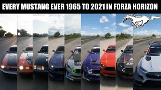 Every Ford Mustang IN Horizon 5 || From 1965 TO 2021 - Top Speed, Sound, Interior Comparison