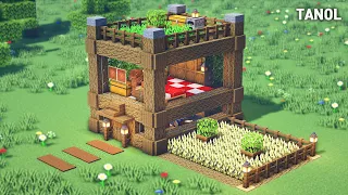 ⚒️ Minecraft Tutorial :  Beginner Survival House 🏡