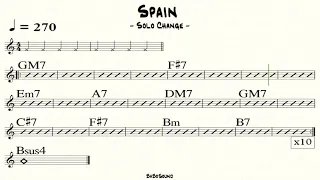 Spain (Solo Change) Backing Track For Bass