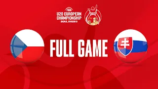 Czech Republic v Slovakia | Full Basketball Game | FIBA U20 European Championship 2023 - Division B