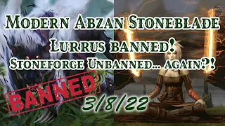 Modern Abzan Stoneblade! Lurrus is Out?! SFM is unbanned, again?!