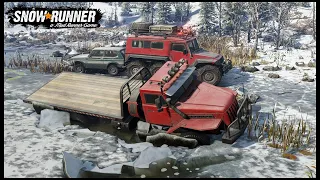 SnowRunner - I FELL THREW THE ICE... TRUCK RECOVERY GONE WRONG