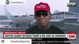 Dennis Rodman cries on CNN