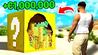 1 EURO vs 1,000,000 EURO LUCKY BLOCKS In GTA 5! (Mods)