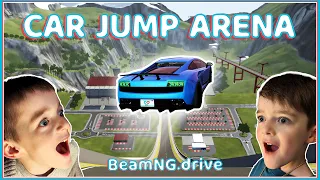 Epic JUMPS and CRASHES! Car Jump Arena- BeamNG.drive
