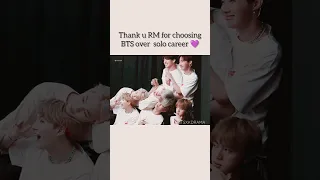 RM chose BTS over solo career 🥺💜 #shorts #short #shortvideo #youtubeshorts #bts #btsarmy