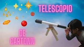 como hacer telescopio de cartón material reciclado