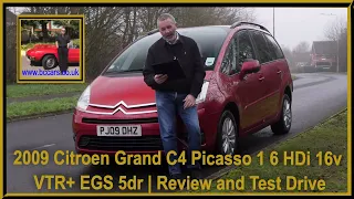 2009 Citroen Grand C4 Picasso 1 6 HDi 16v VTR+ EGS 5dr | Review and Test Drive