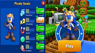 Sonic Dash - New Update New Character | PIRATE SONIC | Unlocked Gameplay (Android,iOS)
