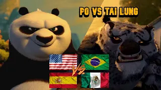 Po derrota a Tai Lung | Po vs Tai Lung | Kun Fu Panda Comparación|Ingles-Brasileño-Castellano-Latino