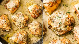 Chicken Baked in Garlic Parmesan Cream Sauce