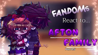 FANDOMs react to Afton Family // FNaF // Aftons × Gacha // Part 0.5 //