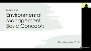 Module 2: Environmental Management Basic Concepts