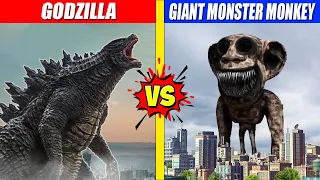 Godzilla vs Giant Monster Monkey (Zoonomaly) | SPORE