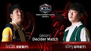 SnOW vs sOrry PvT - Ro16 Group C Decider - KSL Season 4 - StarCraft: Remastered