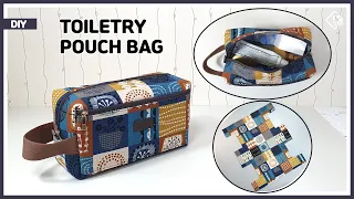 DIY Toiletry pouch bag / Multipurpose travel bag / sewing tutorial [Tendersmile Handmade]
